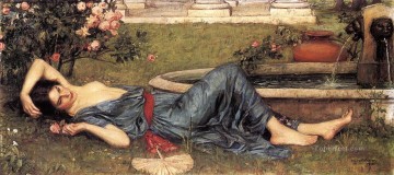 John William Waterhouse Painting - Sweet summer Greek female John William Waterhouse